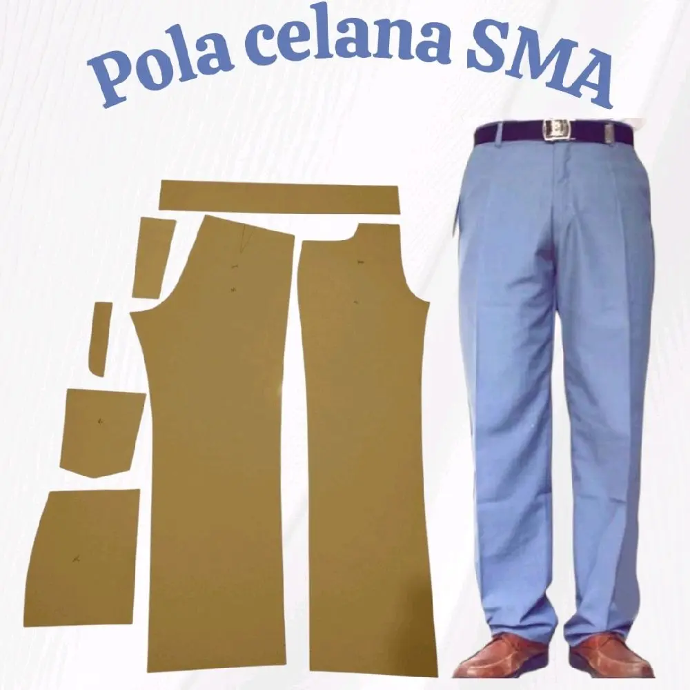 Pola Celana SMA untuk Pakaian Sekolah - Desain Formal dan Nyaman
