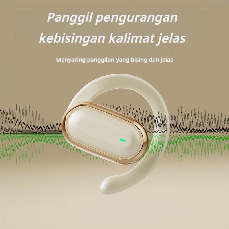 Original X96 TWS Headset Bluetooth 5.3 Wireless Earphone Yang Dapat Diputar 130° Open Ear Bone Conduction LED Digital Display OWS Olahraga Earhook Earphones Noise Reduction HIFI Stereo Bass Sports Headphones Sesuaikan posisi untuk Android lOS With Mic 7