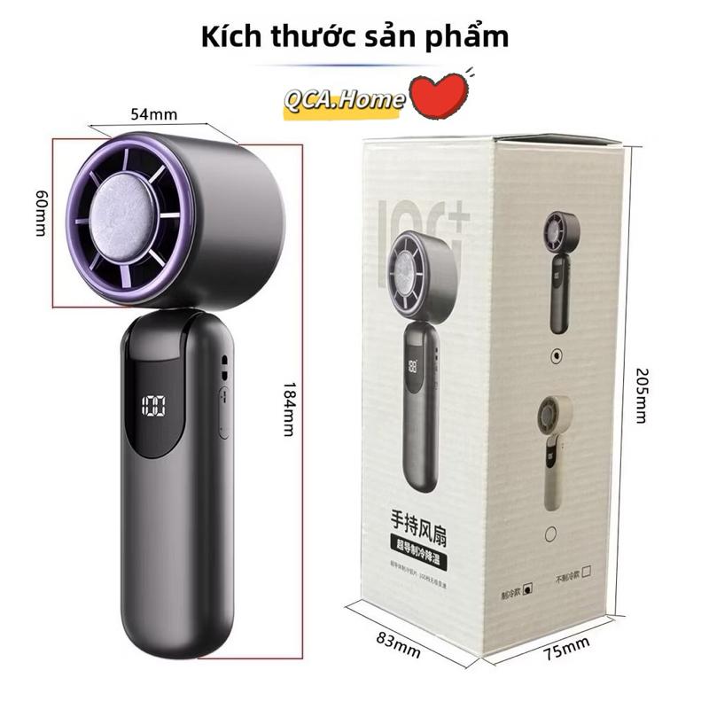 Quạt Mini Sò Lạnh Siêu Mát -Quạt Turbo Làm Lạnh Làm Mát 100 Tốc Độ Gió Pin 3000MAH Siêu Lâu 7