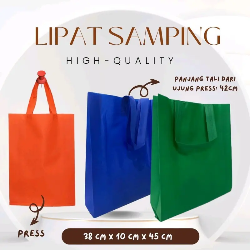Tas Spunbond, Tas Lipat Samping, Tas Belanja 3
