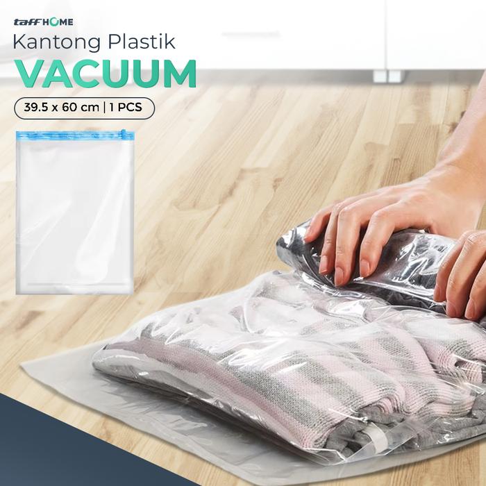 Gambar TaffPACK Kantong Plastik Vakum Pakaian Gulung Manual 1 PCS 39.5x60cm - VB-70 dari Lifeware.id Kota Administrasi Jakarta Barat Tokopedia
