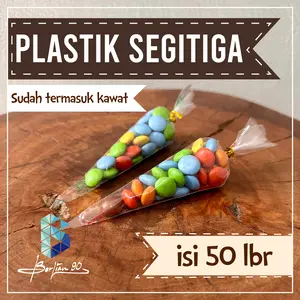 Plastik segitiga contong isi 50 Plastik contong kacang segitiga plastik opp segitiga Murah Tali Kawat Plastik segitiga contong isi 50 Plastik contong kacang segitiga plastik opp segitiga Murah Tali Kawat