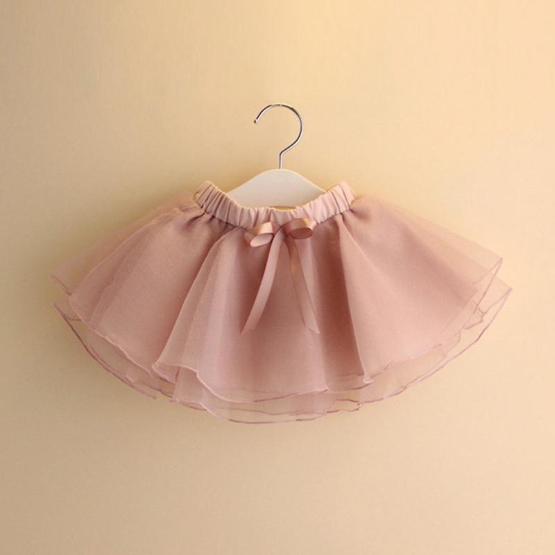 Product Introduction of Summer Casual Fashion Girls Bow-Knot Solid Color Mesh Tutu Dance Skirt Children\'s Clothing 49