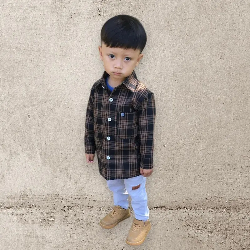 KEMEJA ANAK LAKI LAKI 8-12 TAHUN BAHAN FLANNEL JUNIOR Fashion 2