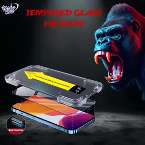 Turbo.Case Anti Spy & Clear Glossy Tempered Glass Gozilla untuk iPhone X-17 PROMAX dengan Auto Align Tech Lindungi Layar dengan Kekuatan 9H dan Tampil Stylish