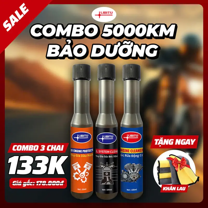 [ Chính Hãng ] Bộ Combo 2 Chai Súc Béc Xăng Libitu Bảo Dưỡng Động Cơ Xe Máy 1