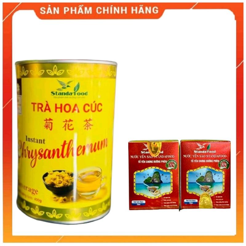  Trà hoa cúc lợi sữa  loại 1 CHRYSANTHEMUM 60%   TẶNG KÈM 2 HỢP YẾN CHO MOM   lon 400g cho mẹ bầu trước và sau sinh standafood 