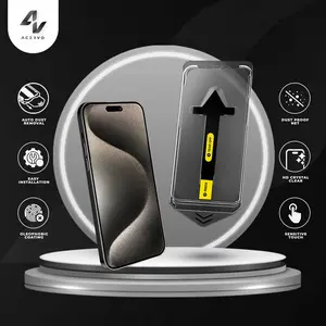 Superfit Dust Removal Tempered Glass Anti Spy Crystal Clear Screen Guard Compatible for iPh*ne X / 11 / 12 / 13 / 14 / 15 / 16 / 17 Series