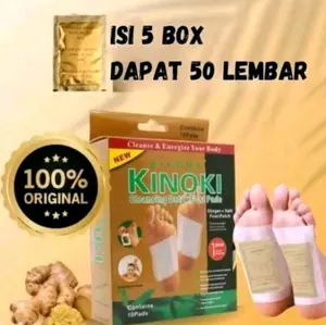 (RDM) 5 BOX 50PCS PROMO KINOKI GOLD DETOX FOOT PADS KOYO GINGER KINOKI ORIGINAL