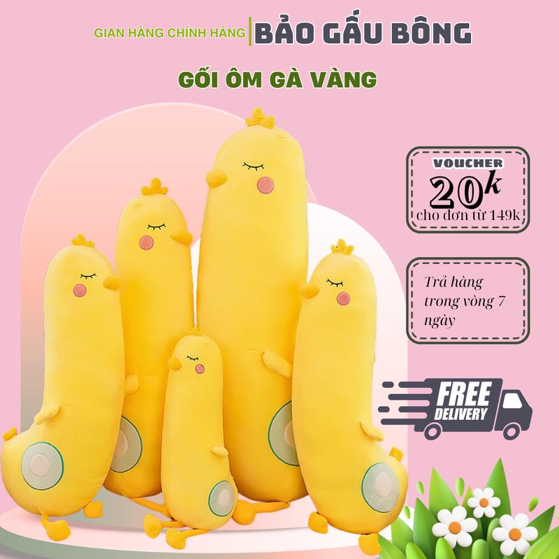 Gấu Bông Gà Vàng 56cm, Gà Vàng Vải Miniso chất liệu Hàn Quốc, Gấu bông cute dễ thương thú nhồi bông ôm thích