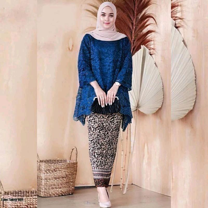 PROMO SET KEBAYA RINJANI JUMBO KEBAYA BURKAT ORIGINAL Dress Setelan Baju Wanita Tebal 3