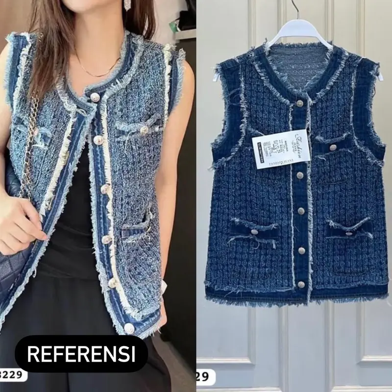 Vaoutfit Vega Vest jeans Atasan wanita 3
