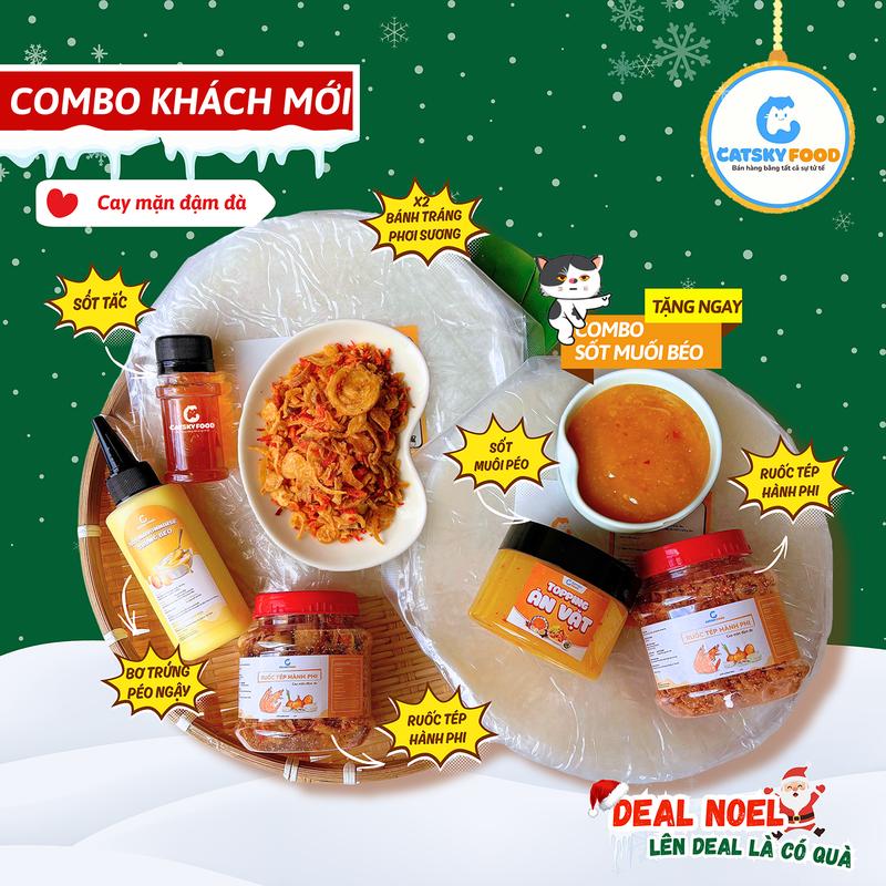   Deal Sốc  Combo Khách Mới - Mua 1 Được 2 - Catsky Food -  Ruốc Tép Khô Hành Phi Hương Vị Đậm Đà Bơ Trứng Đồ Ăn Vặt Snack Food 
