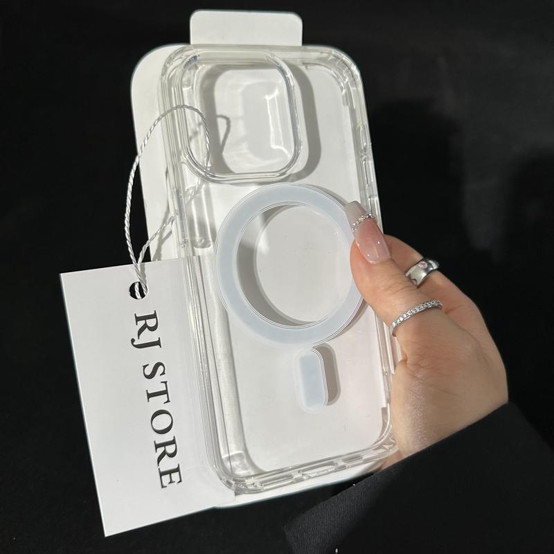 Ốp lưng iPhone trong suốt MagSafe chống bẩn, chống sốc cao cấp, chống rơi, phù hợp dùng hàng ngày và đi làm, cảm giác như máy trần, không bám dấu vân tay, bảo vệ camera cho các dòng 11/12/13/14/15/16/Xr/Xs/7/17/X/17 Ari/Pro/Pro Max/Plus