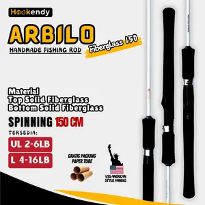 Joran Arbilo Fiberglass Spinning Putih [HANDMADE]
