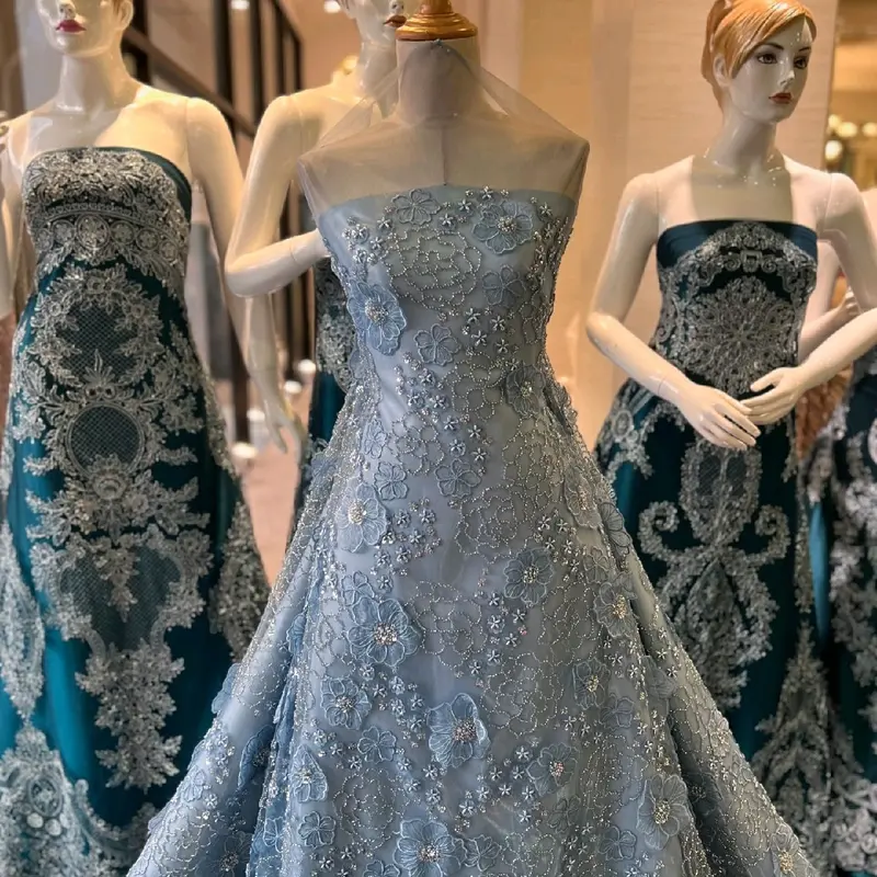 kain tulle 3d aplikasi payet 1