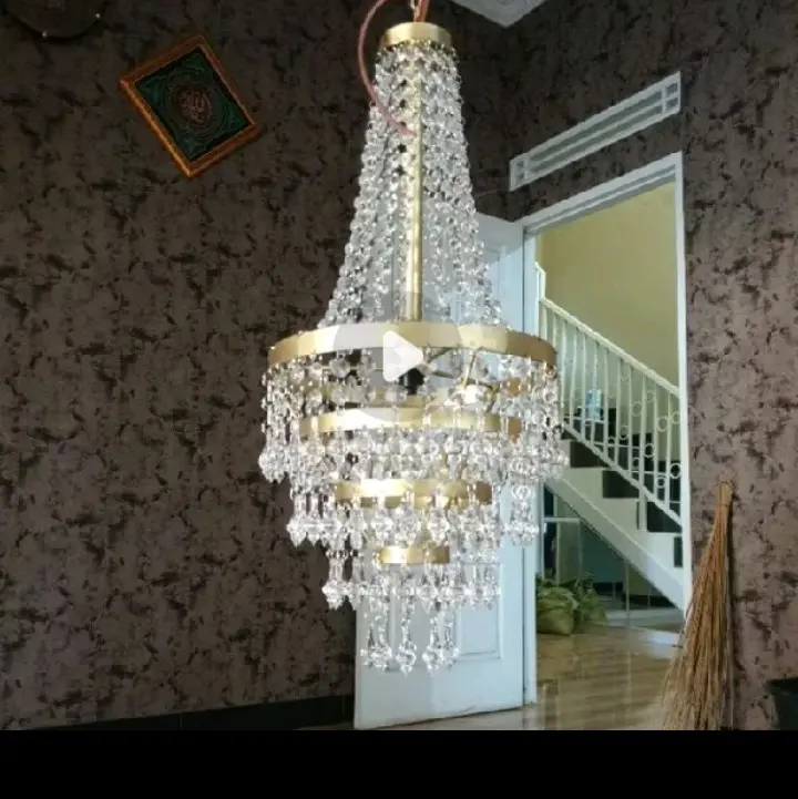 lampu kristal dekorasi ukuran 50*25cm, Akrilik