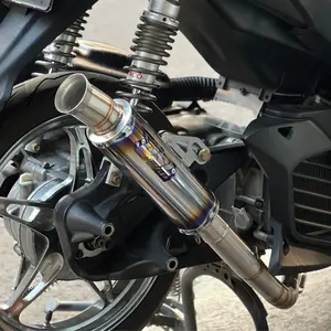 Knalpot Salemba BLUE EDITION Ceklis Jungstyle Original DSL Muffler FULLSET PNP Untuk Motor Aerox New Aerox Old Vario New Nmax New Motorcycle Slincer