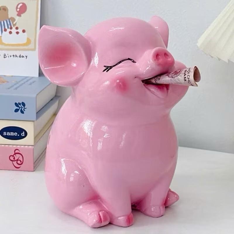 SIZE LỚN heo tai vểnh 30cm heo đất tiết kiệm, làm quà, decor 7