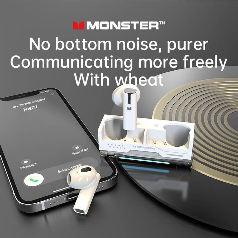 【COD Monster-MQT45,Tai Nghe Bluetooth Kẹp Tai, Kiểu Mở, Không Trong Tai, Khái Niệm Dẫn Truyền Xương, Treo Tai, Thích Hợp Cho Thể Thao, Chạy Bộ, Giảm Tiếng Ồn, Tai Nghe Không Dây HIFI