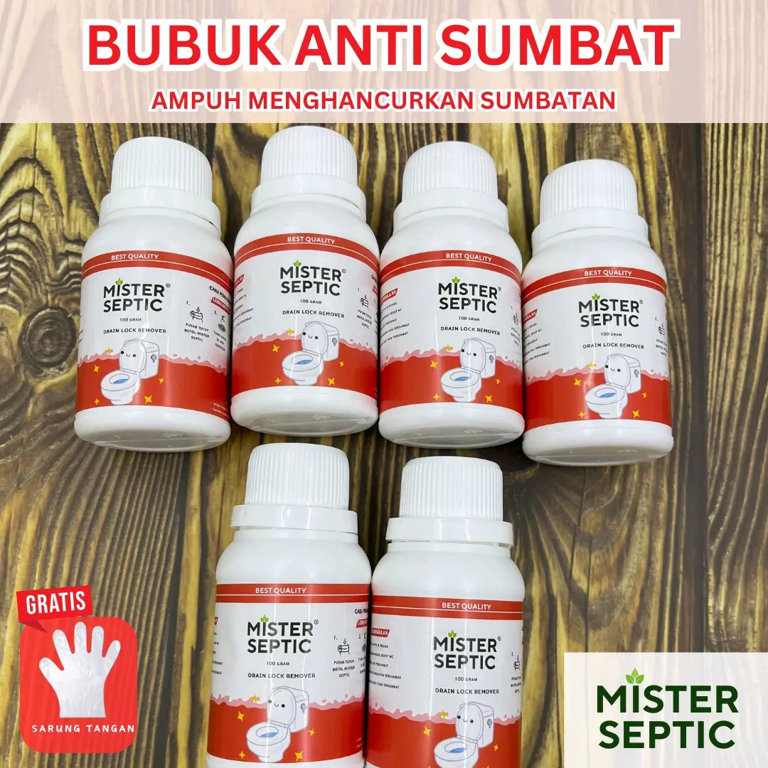 BUBUK ANTI SUMBAT MAMPET PEMBERSIH SALURAN PIPA AIR TOILET WASTAFEL