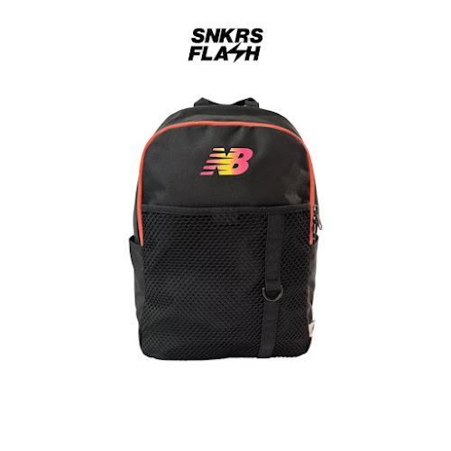 NEW BALANCE MESH POCKET BACKPACK BLACK RED - LAB13194DTR