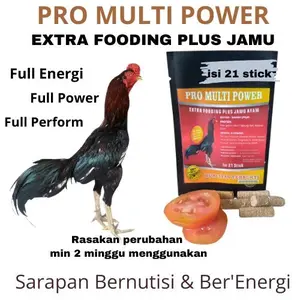 Pro Multi Power Extrafooding plus Jamu ayam isi 21