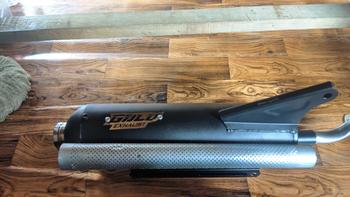Product Review of Knalpot Standar Racing Original GOLD EXHAUST Full Aksesoris Tameng Air Blade Gen 2 Bass Adem untuk Motor Vario, Beat, Nmax, Aerox, PCX Motorcycle Motorcycle shijiro Kamera from f**o k** 0