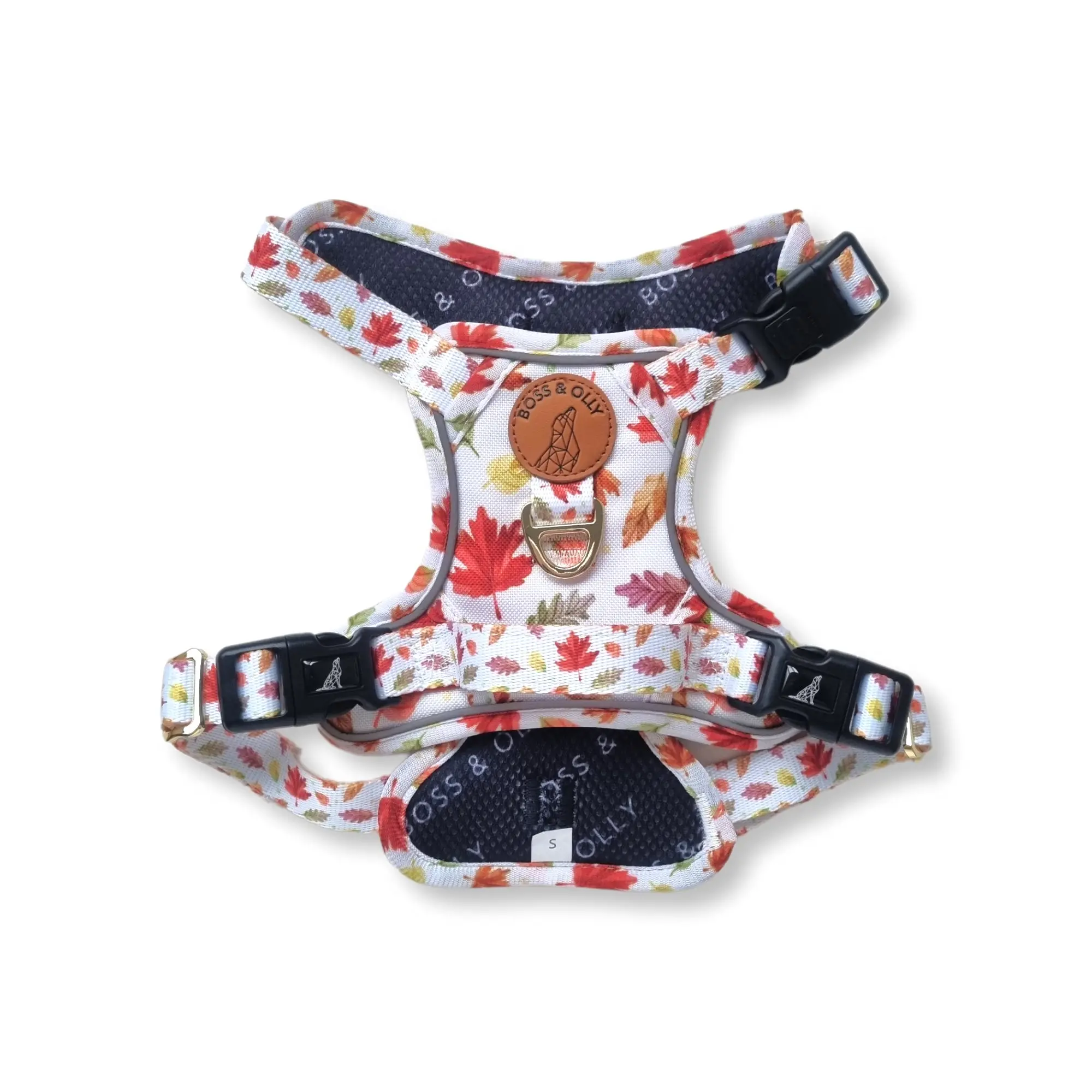 Boss & Olly - Active Harness - Autumn Leaves (No-pull, breathable, with airTag pocket)