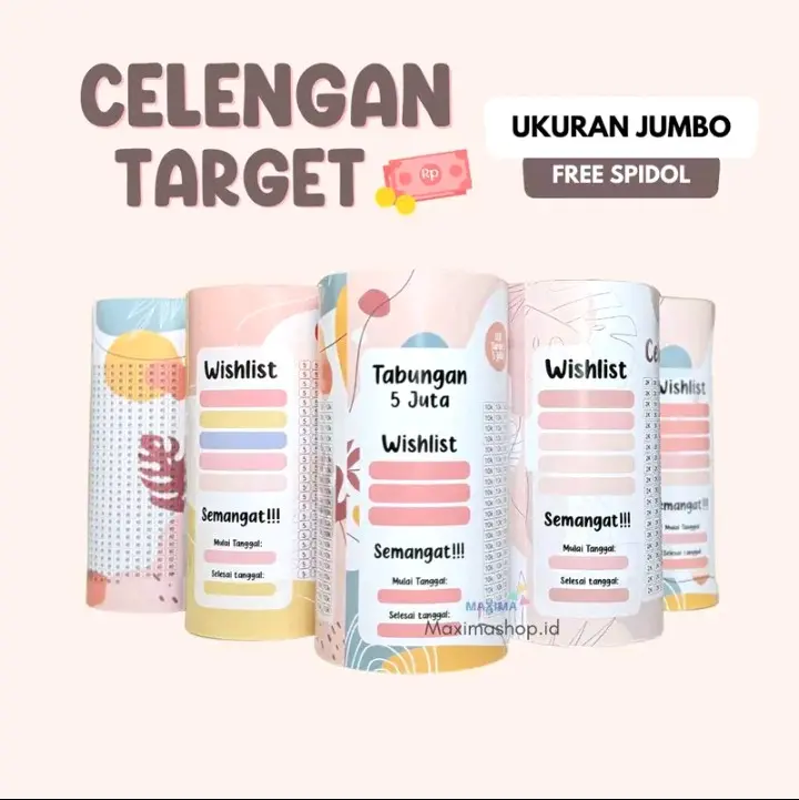 Celengan Target Smail Permanent 10k - Ukuran 8,5 x 14 cm Buah Plastik 4