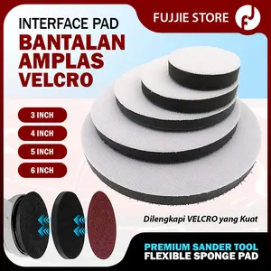 Interface Pad Velcro Spons Bantalan Amplas Tempel Hook & Loop 2 3 4 5 6 Inch