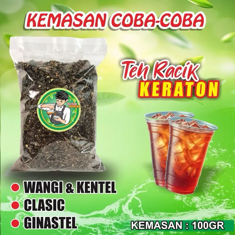 TEH RACIK KERATON KEMASAN COBA-COBA KEMASAN 100 GRAM 0