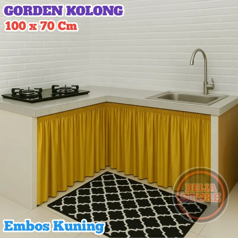 1 PAKET ISI 4 PCS GORDEN KOLONG DAPUR MINIMALIS 100 X 70 CM + TALI Aesthetic 3