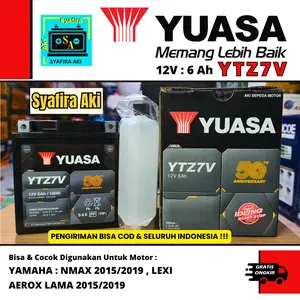 AKI MOTOR NMAX OLD, LEXI, AEROX 155, VESPA LX 150 YTZ7V YUASA ORI MF