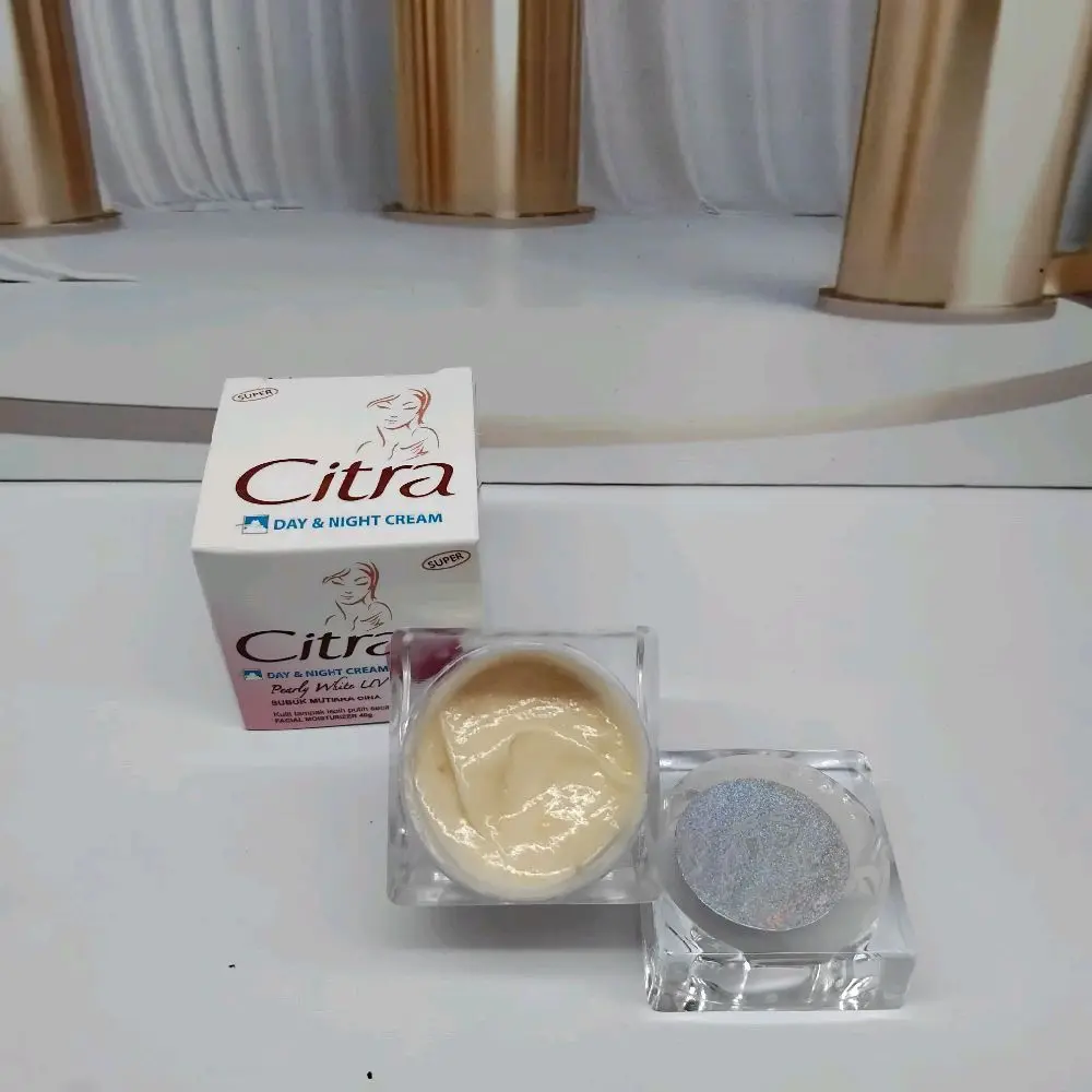 2 Pcs Cream Citra Super Pot Kaca Embos Super Whitening Pelembab Wajah