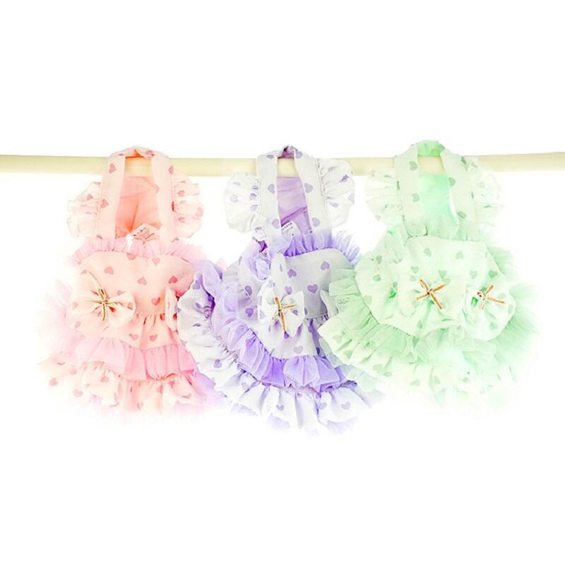 Product Introduction of Quần Áo Cho Chó, Váy Mùa Hè Teddy, Tình Yêu Dễ Thương, Phong Cách Lolita, Làm Bằng Vải Tuyn, Thích Hợp Cho Chó Con, Có Kích Thước XS, S, M, L, XL 9