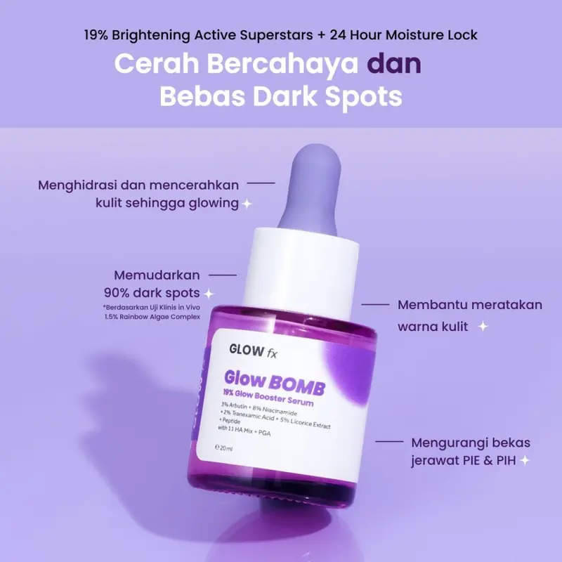 GLOW FX Glow Bomb Serum | Acne Pure Serum - GLOW FX Acne Pure Serum Glowfx glowbomb Mencerahkan Wajah Memudarkan Berjerawat 2