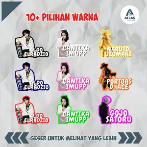 Stiker Custom Foto dan Nama Suka Suka - Contour Cut 6 cm x 4 cm