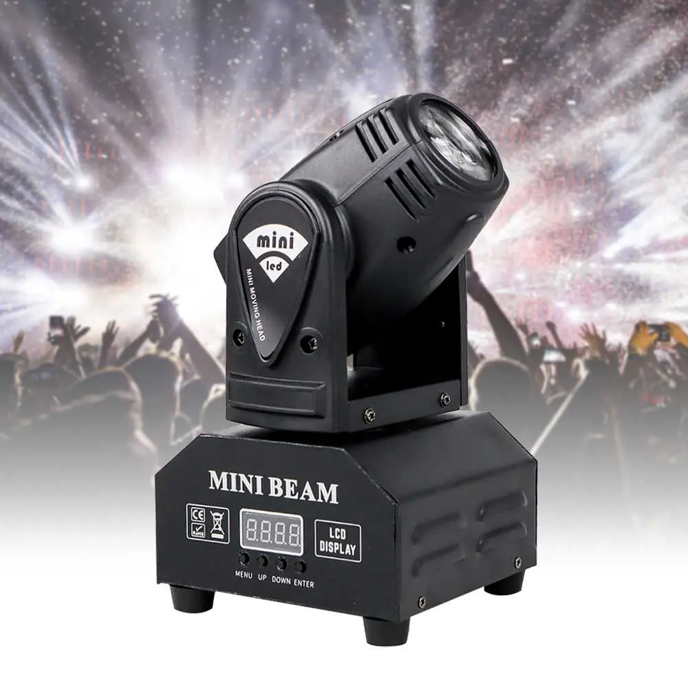 ALiEN Lampu Sorot Panggung LED Stage Spotlight Beam Moving Head 10W - DM512 Besi