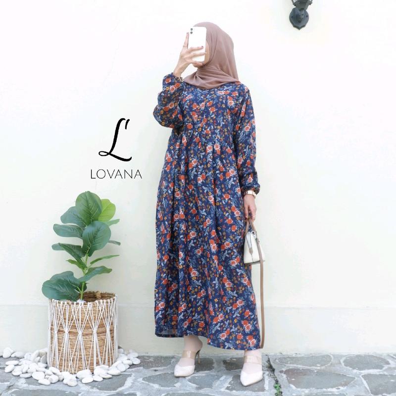 Arsy Midi Dress Rayon Premium Lovana Indonesia 1