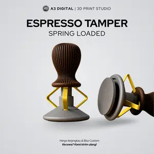 Tamper Kopi Espresso Spring Loaded | Penekan Bubuk Kopi Presisi | Ukuran 51mm, 54mm, 58mm | Barista Tools