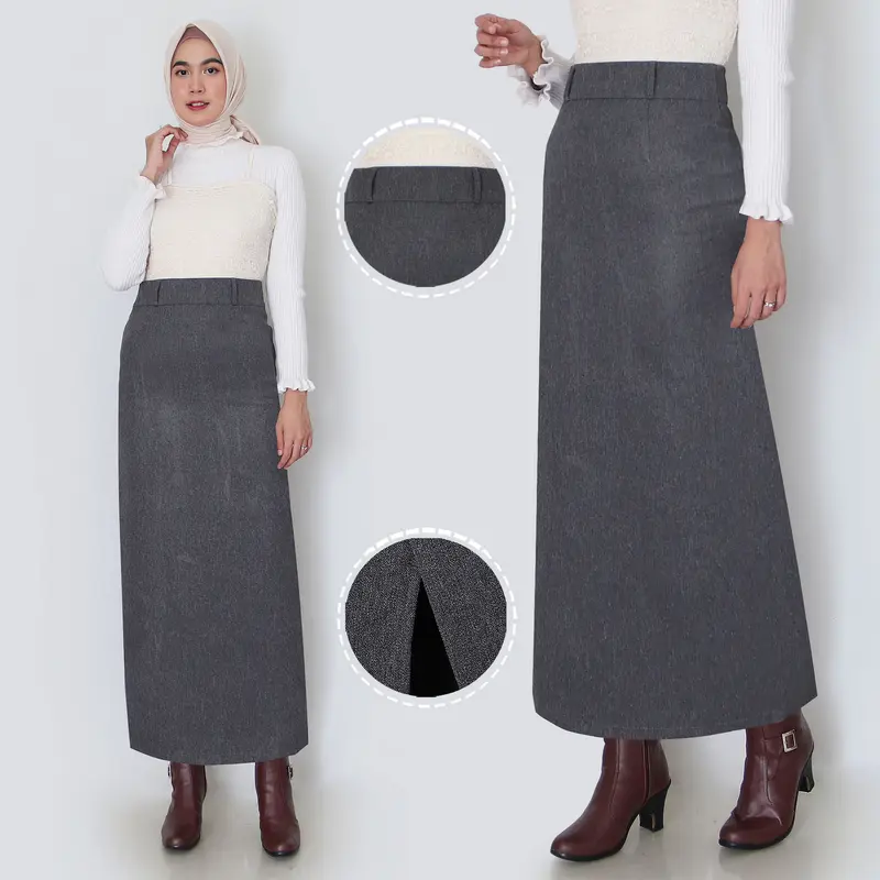 Rok Span Belah Belakang Rok Kerja Wanita Panjang Rok Formal Kantor Wanita 4