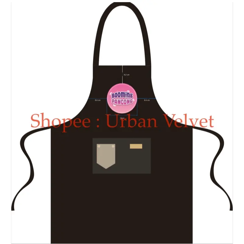 Apron Celemek Barista Korean Style Pria Wanita Apron Barista Celemek Dapur Anti Air 3
