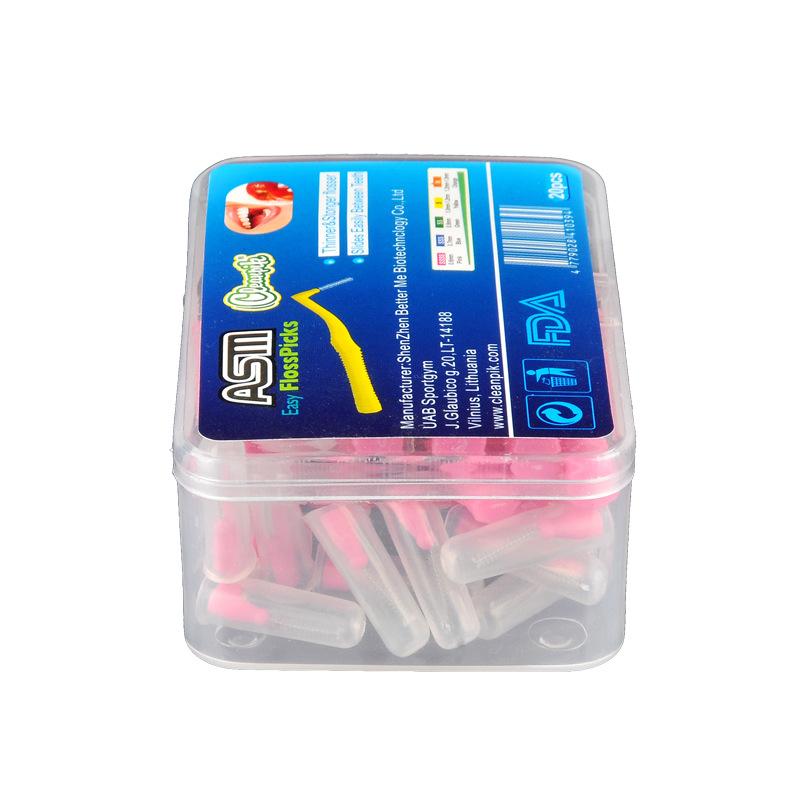 Product Introduction of Pencungkil Gigi Tarik Tolak Bentuk L, 20pcs / kotak, Pemutihan Gigi, Berus Gigi, Pencungkil Gigi 32