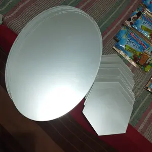 READY (BUKA PLASTIK PELINDUNGNYA SUPAYA GAK BURAM) STICKER CERMIN OVAL ESTHETIC TIDAK PECAH MAUPUN TERGORES, KACA LENTUR DINDING OVAL