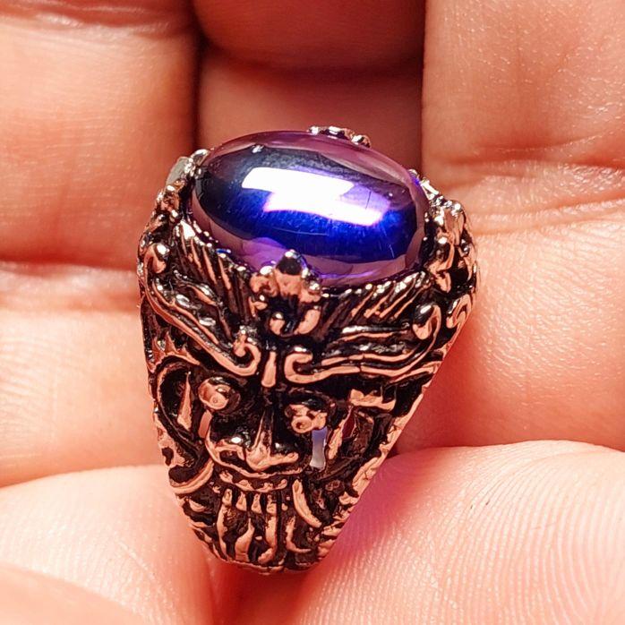 Cincin batu kecubung tafsu jagat ring dewata barong bali / cincin bolosewu