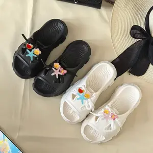 BARU BARU SANDAL Wanita Lucu Sandal Pantai Selop Perempuan Tebal Tinggi 5cm Sol Tebal Adjustable Nyaman & Stylish untuk Sehari-hari