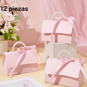 Bolsas de regalo decorativas con perlas falsas, 12 piezas; empaque elegante para obsequios de fiesta; diseño duradero y estiloso; perfecto para regalar