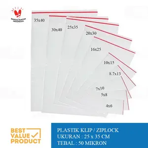 Plastik Zip Lock 25 X 35 Cm Plastik Klip Ziplock Clip 25X35Cm Pasti Promo