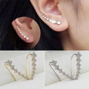 Anting Tusuk Garis Comet Berlian Fashion Wanita - Anting-Anting Wanita - Earrings tindik